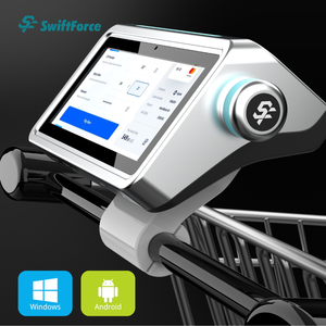 Smart Shopping Cart With Touch Screen Display Self Checkout System OEM ODM Manufacturer CE RoHS Certified For Supermarket Retail