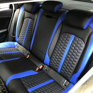 High-End Custom Rear Seats Premium Leather Honeycomb Design