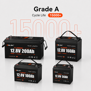ENLZH 12V LiFePO4 Batteries Bluetooth Grade A 15000 Deep Cycles