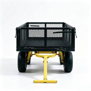 Heavy-Duty 4-Wheel Steel Mesh Folding Cart Storage Baskets